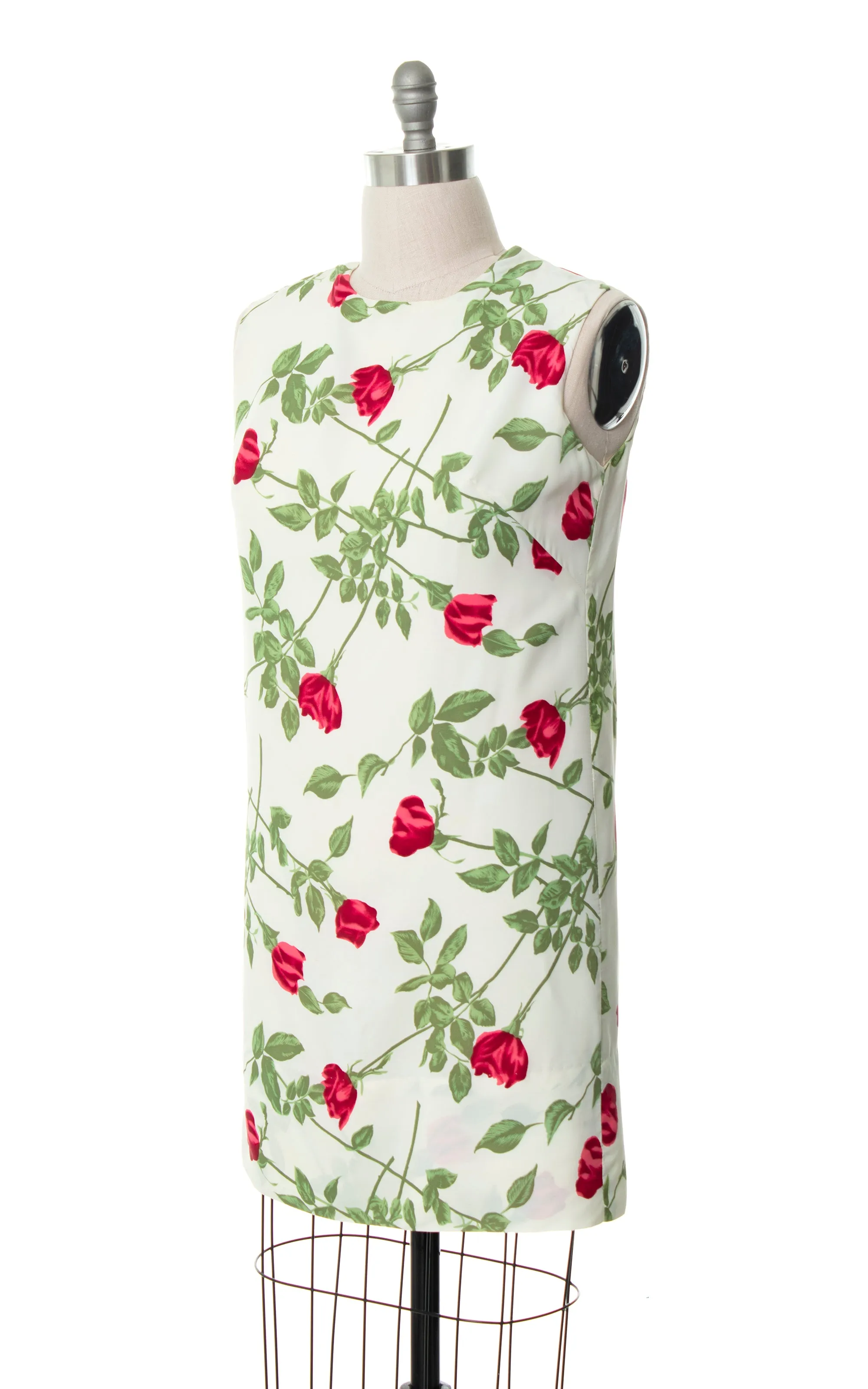 1960s Rose Stems Shift Dress | medium/large