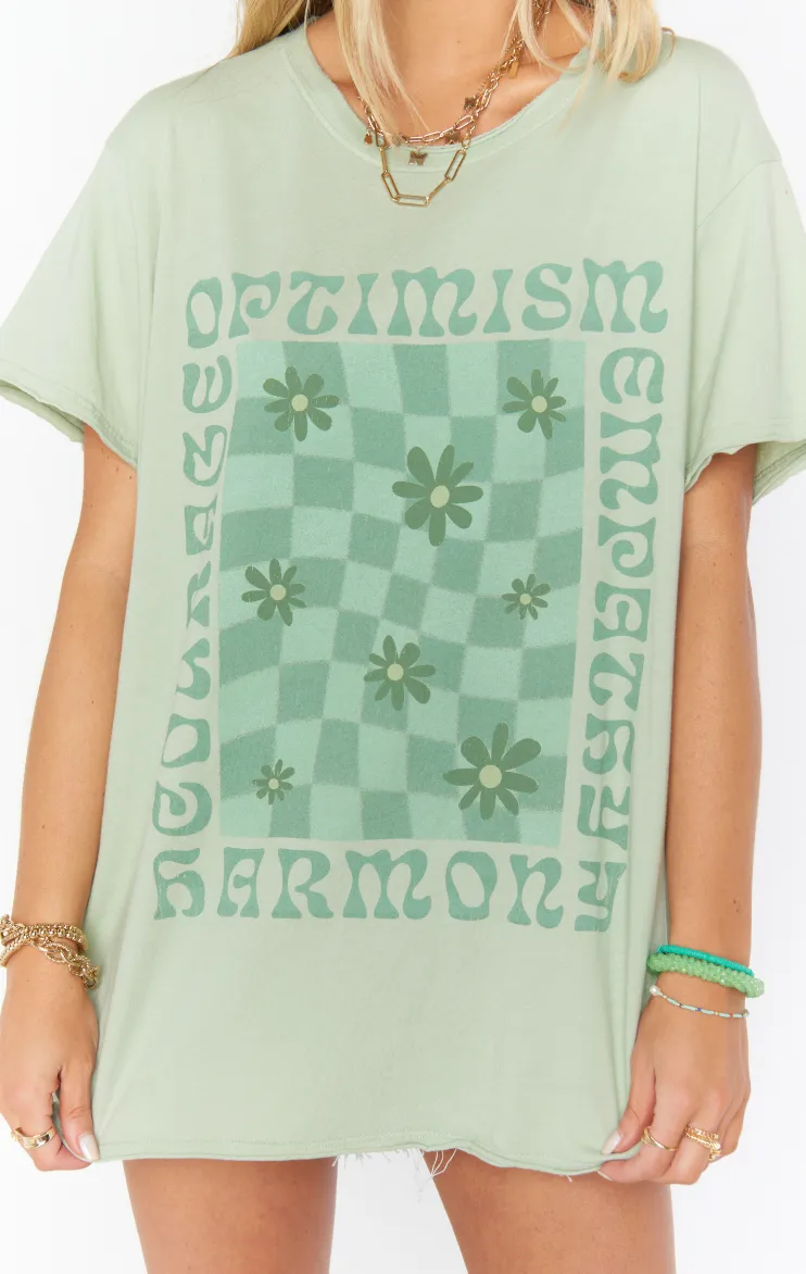 Airport Tee - Flower Check Graphic
