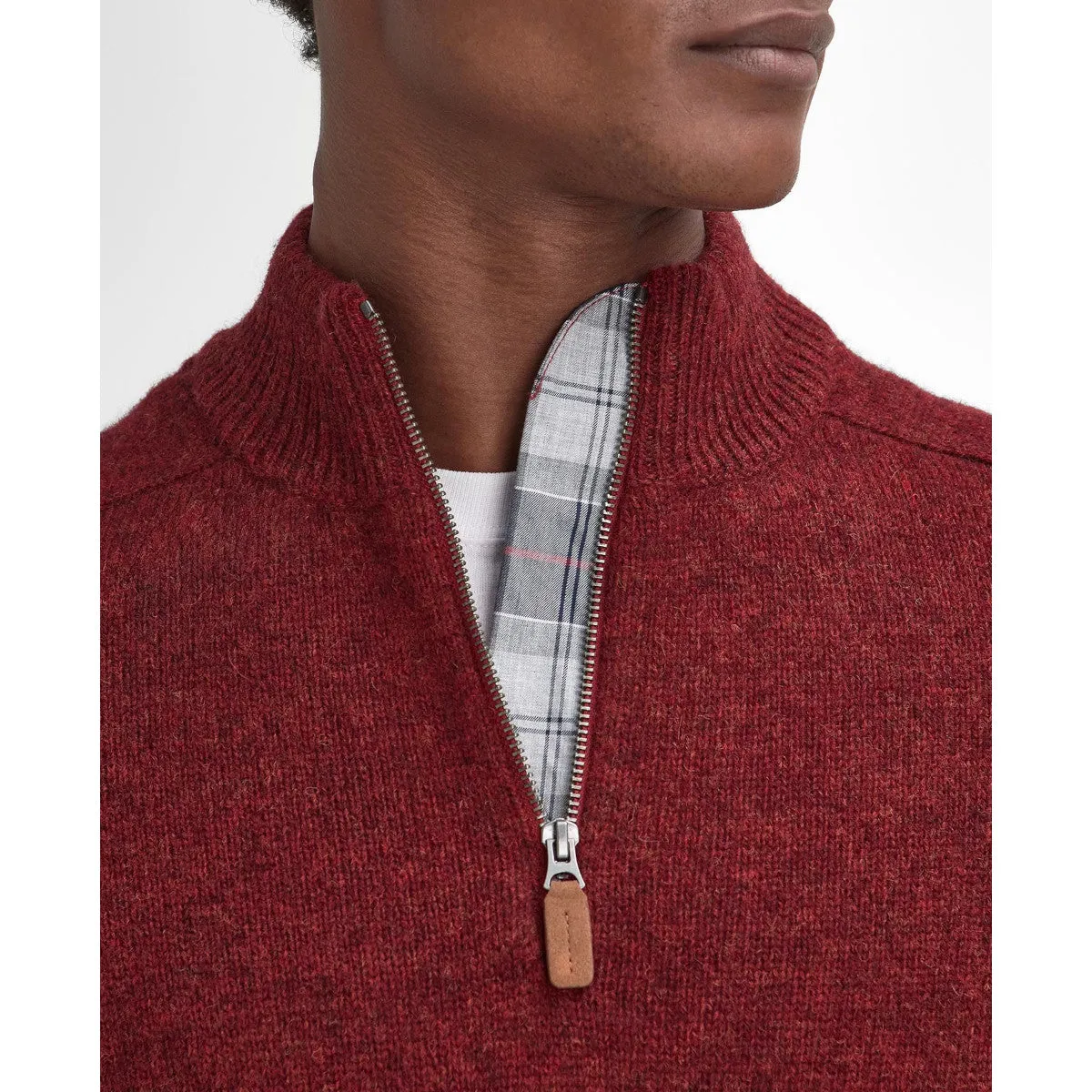 Barbour Talder Half Zip Knit RE44 Red