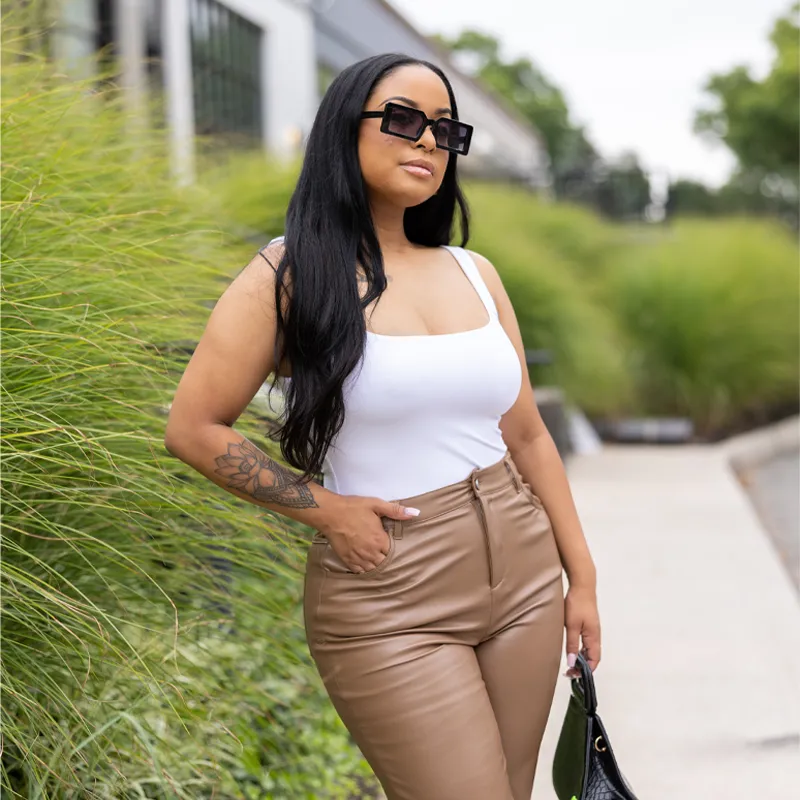 Caramel Leather Pants