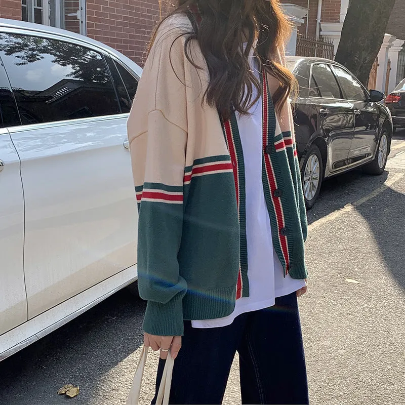 Hong Kong Sets Women Vintage chic Trendy Sweater Denim Wide-legged Pants Two-Piece Outerwear