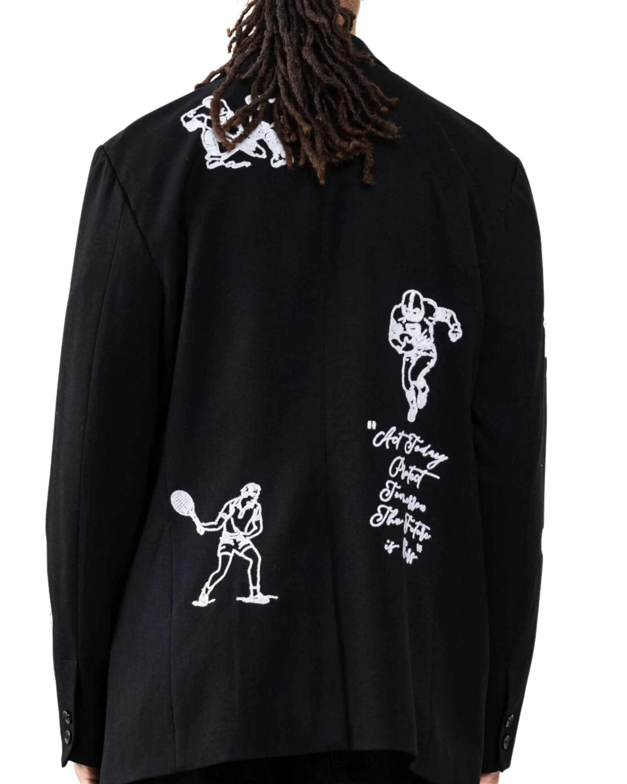 Multi Patches Double Breasted Blazer