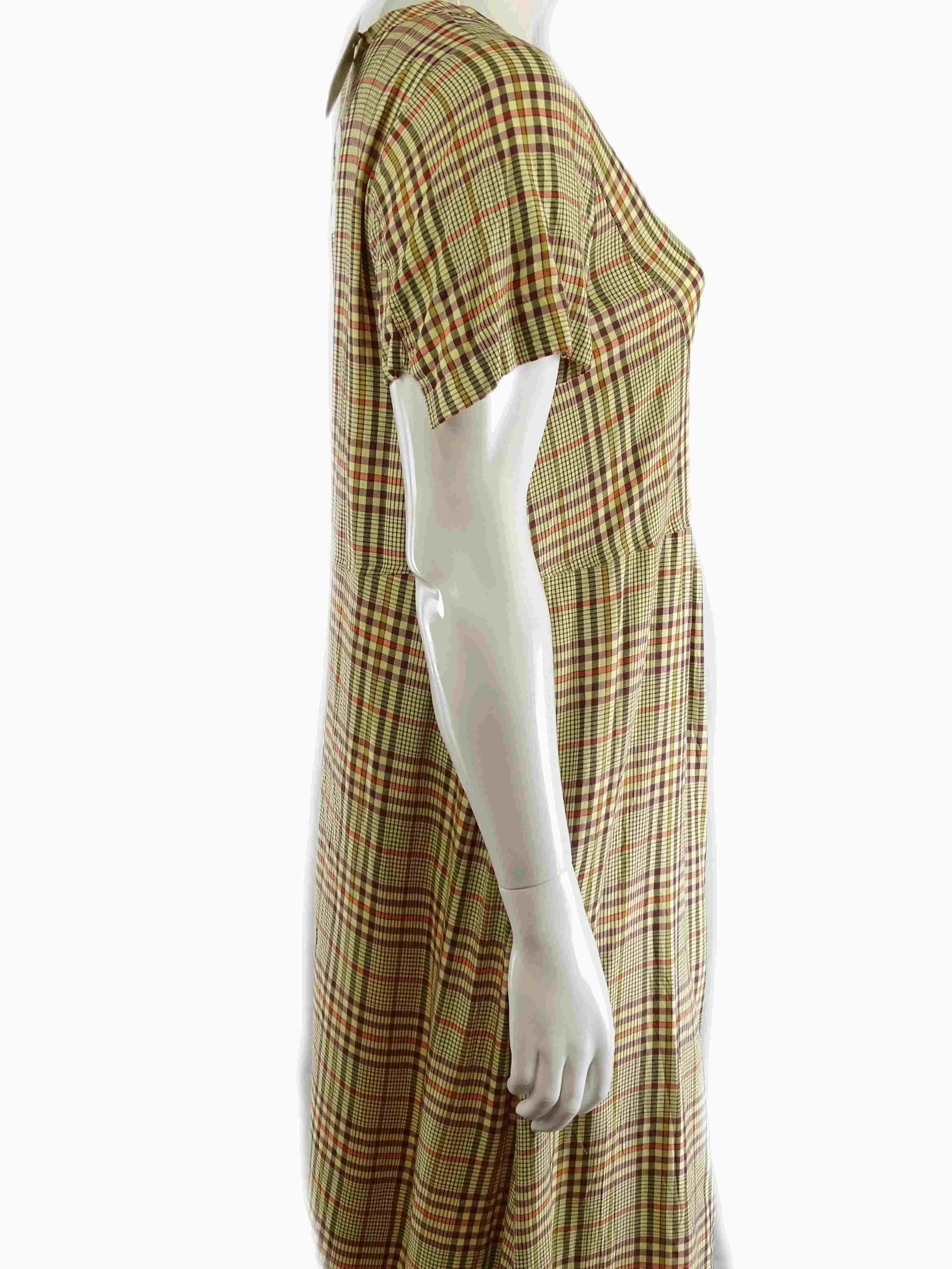 Nom*d Citrus Plaid Dress 12