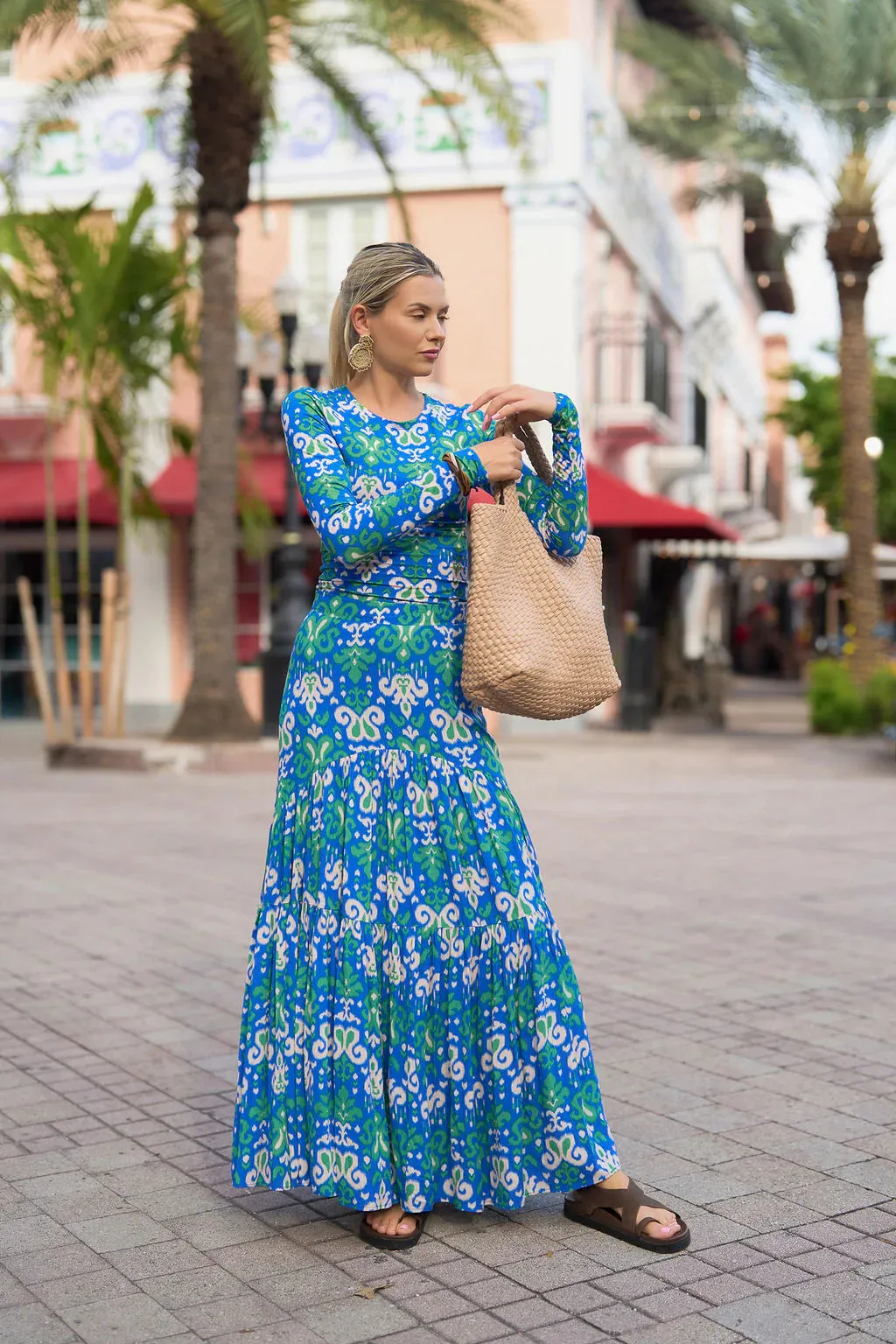 Printed Long Sleeve Tee- Marrakesh