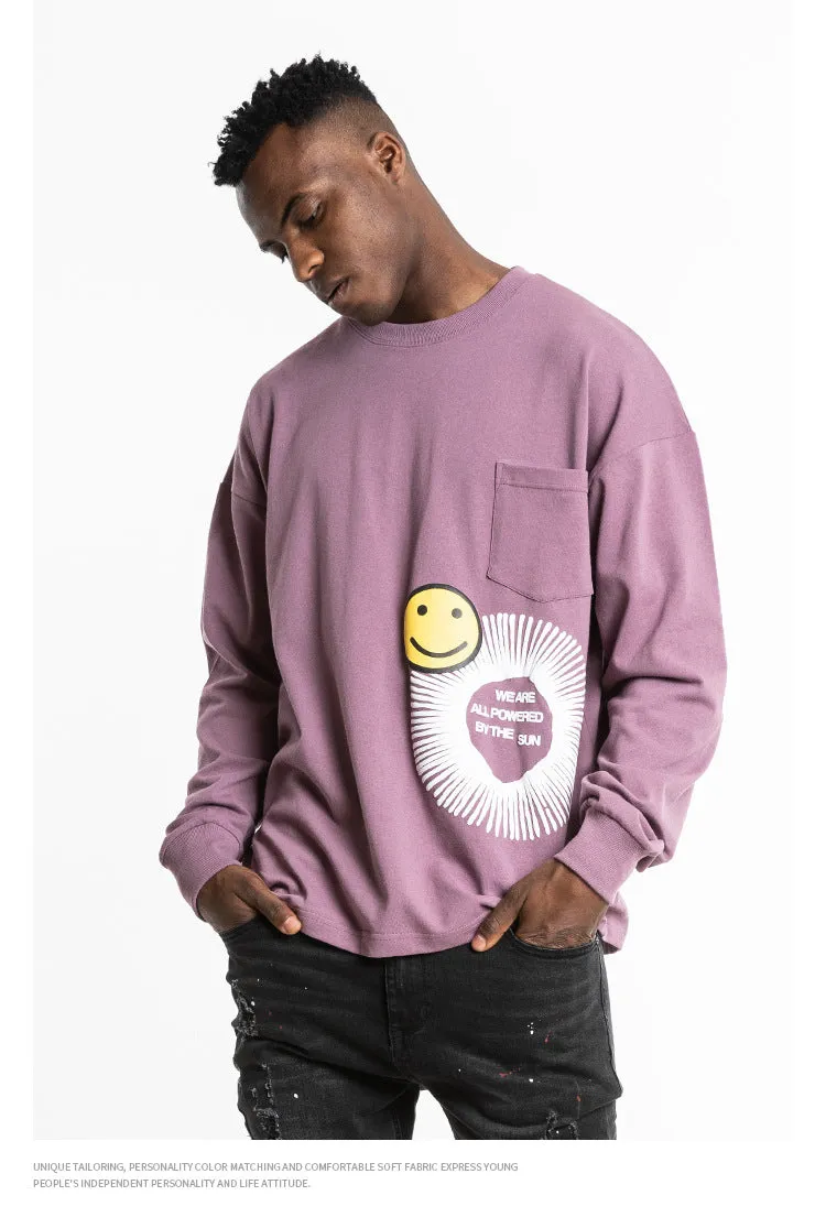 Smile Face Graphic Sweatshirt