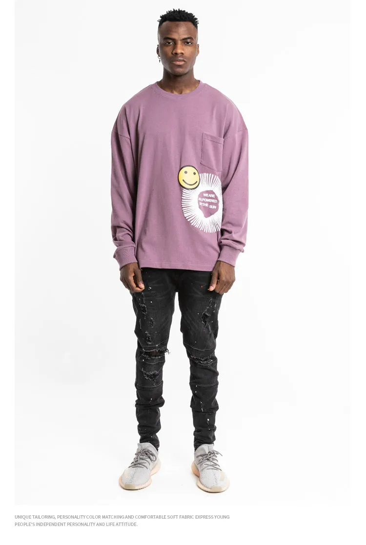 Smile Face Graphic Sweatshirt