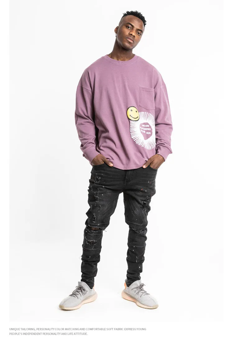 Smile Face Graphic Sweatshirt