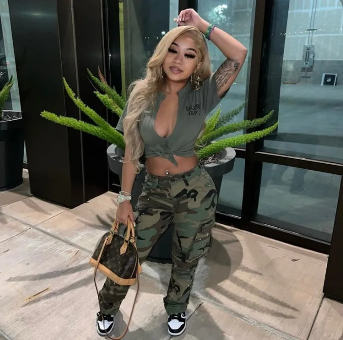Straight-leg Camouflage Casual Pants