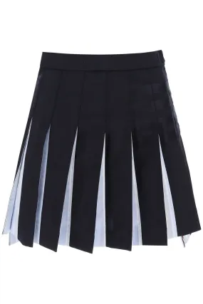 Thom browne 4-bar pleated mini skirt
