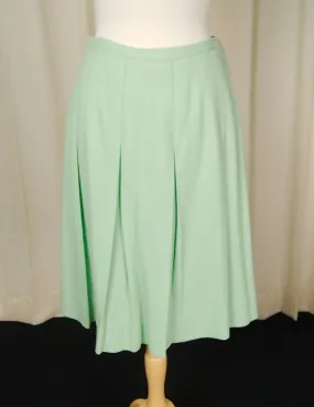 Vintage 1950s Mint Pleated Skirt