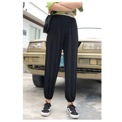 Women Drape Loose Casual Floor Length Wide Leg Pants